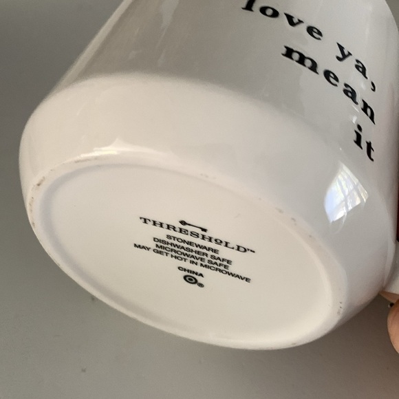 Stoneware Mug Love Ya Mean It Threshold Target 16 oz Coffee Cup White Target - Picture 6 of 6